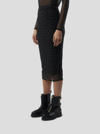 Jupe Fox In Fragmented Black Soft Mesh