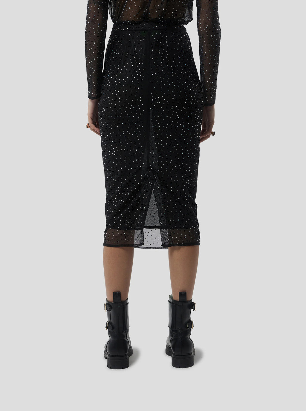 Jupe Fox In Fragmented Black Soft Mesh
