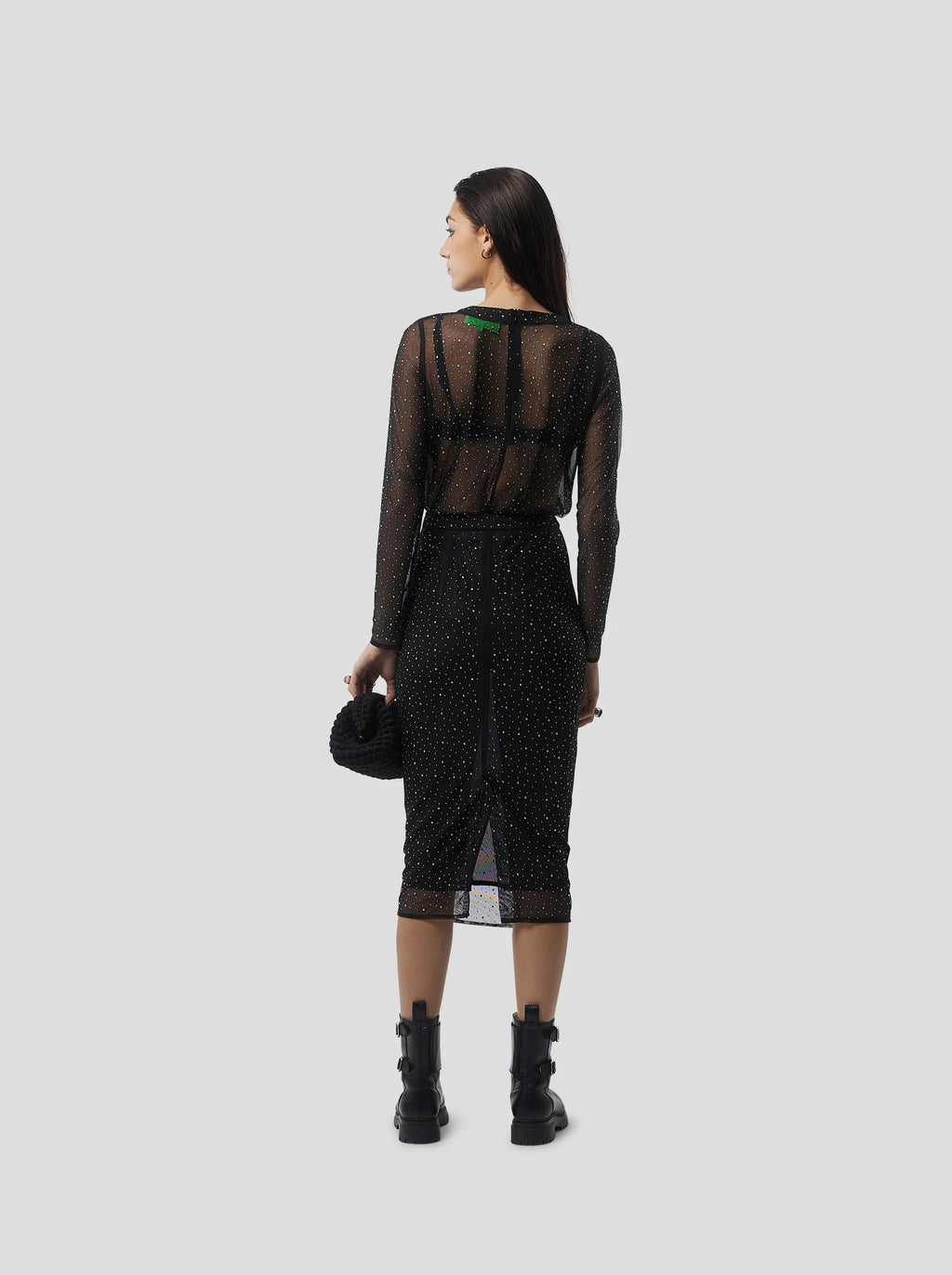 Jupe Fox In Fragmented Black Soft Mesh