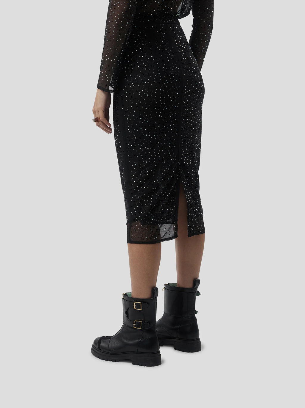 Jupe Fox In Fragmented Black Soft Mesh