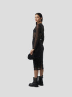 Jupe Fox In Fragmented Black Soft Mesh