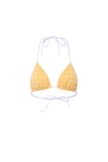 Bikini de triángulo a cuadros amarillo