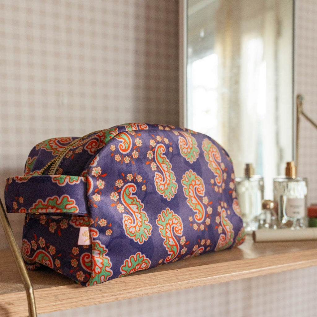 Janice - Trousse De Toilette - Velours - Violette