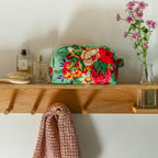 Mia - Trousse De Toilette - Velours - Vert