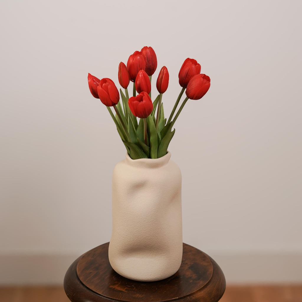 Botte De 5 Tulipes Artificielles Rouges