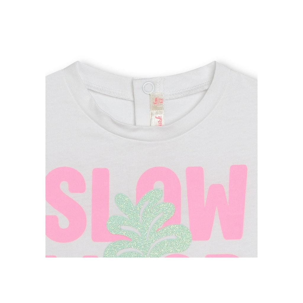 Tee-Shirt Manches Courtes - Blanc - Layette Fille