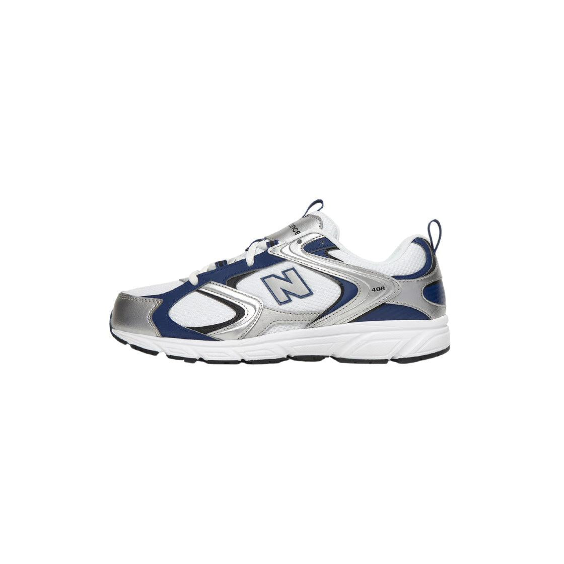 Baskets Homme New Balance U408 - Blanc, Argent, Marine
