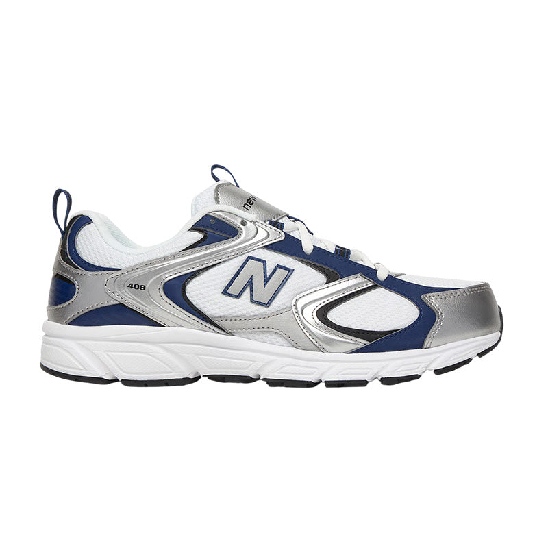 Baskets Homme New Balance U408 - Blanc, Argent, Marine