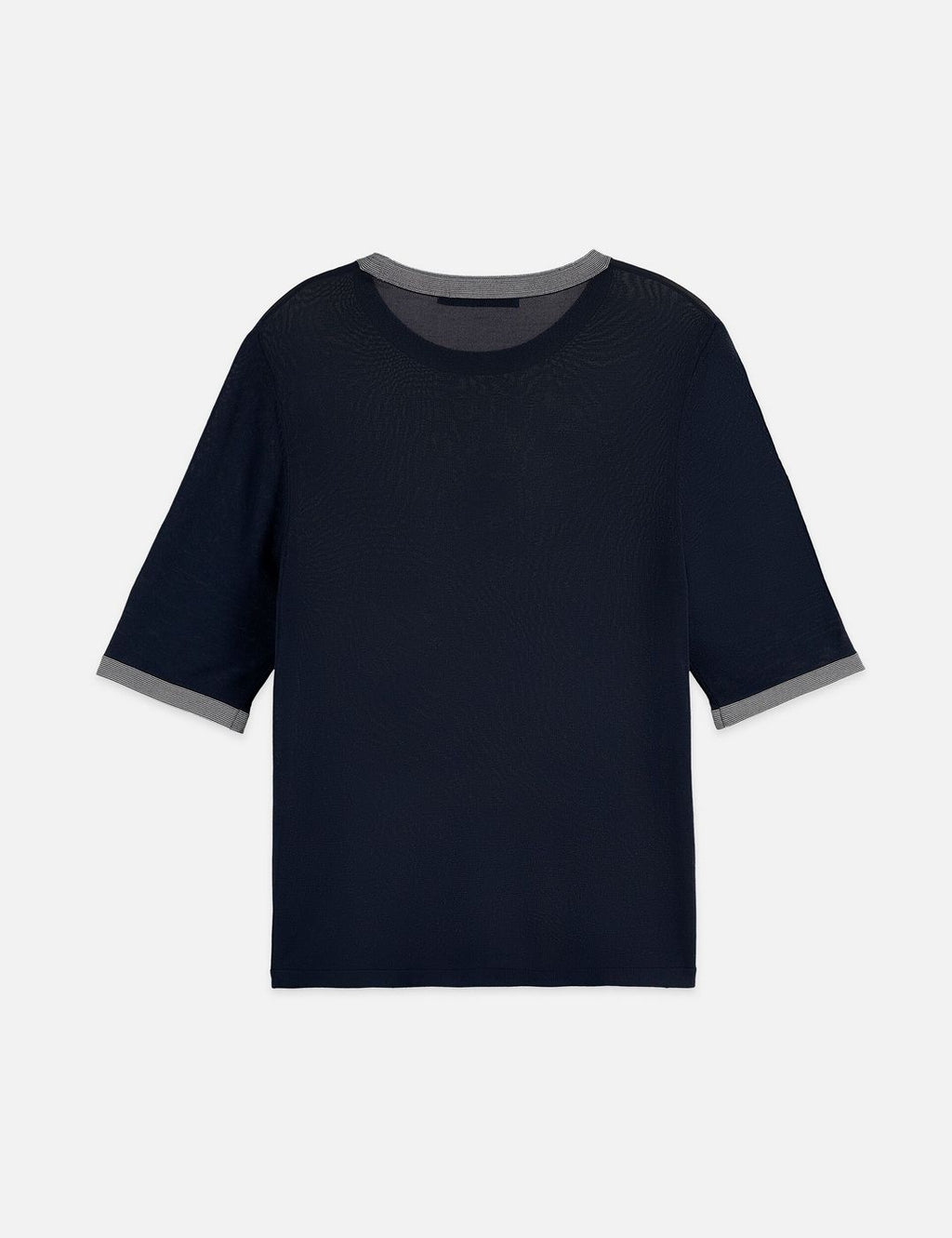 Pull Stripe Trim Short Sleeve - Carbon