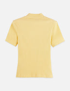 T-shirt Mock Neck Rib - Parsnip