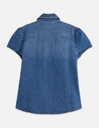 Chemise Cap Sleeve Fitted Denim — Texas Sun - Texas Sun