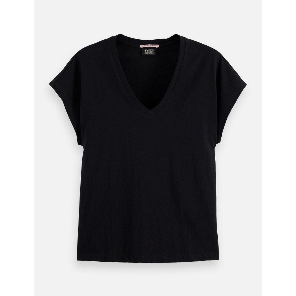 T-Shirt Core Slub V-Neck - Black