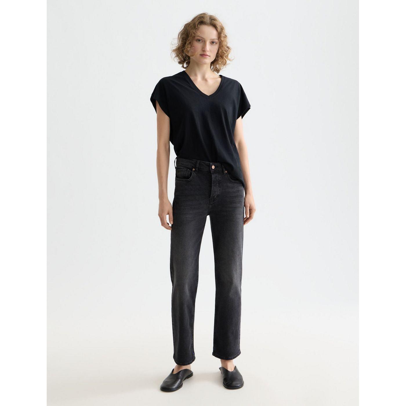 T-Shirt Core Slub V-Neck - Black