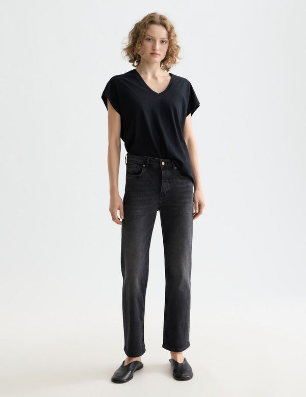 T-shirt Core Slub V-Neck - Black