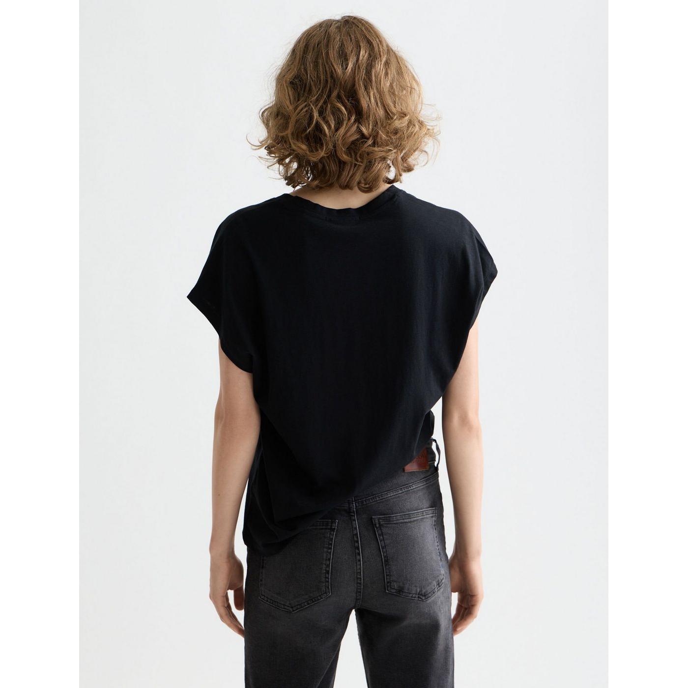 T-Shirt Core Slub V-Neck - Black