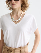 T-shirt Core Slub V-Neck - White