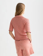 Cardigan Pointelle Short Sleeve - Canyon Clay