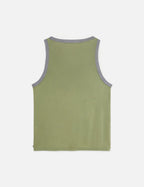Gilet Stripe Trim Relaxed Knitted - Oil Green
