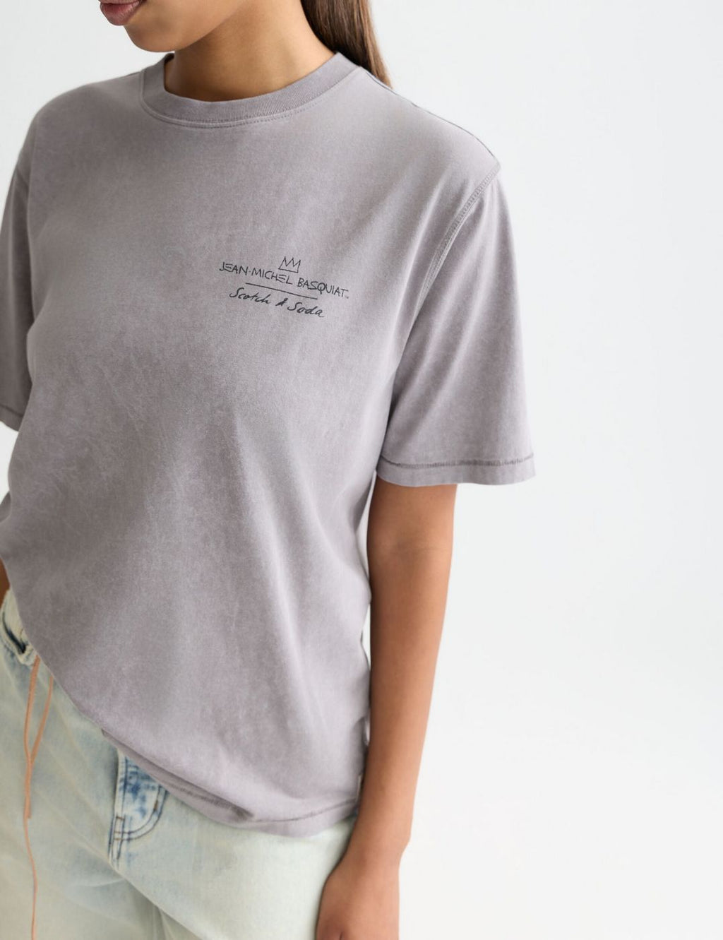 T-shirt Basquiat Graphich Loose-Fit - Steel Grey