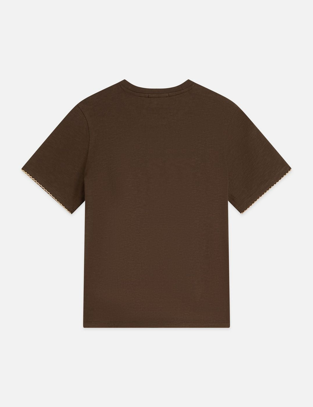 T-shirt Embroidered Slub Regular-Fit - Hot Fudge