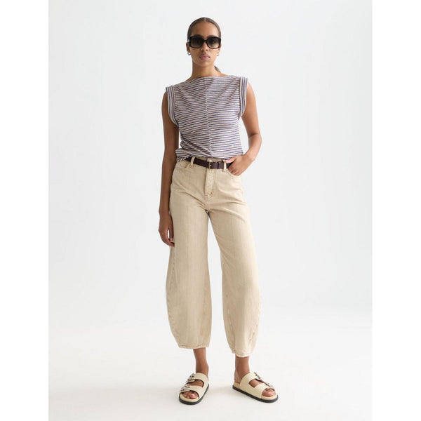 T-Shirt Striped With Rolled Up Sleeve - Rose Dust Stripe