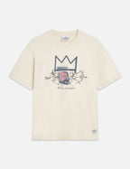 T-Shirt Basquiat Washed Artwork - Eggnog
