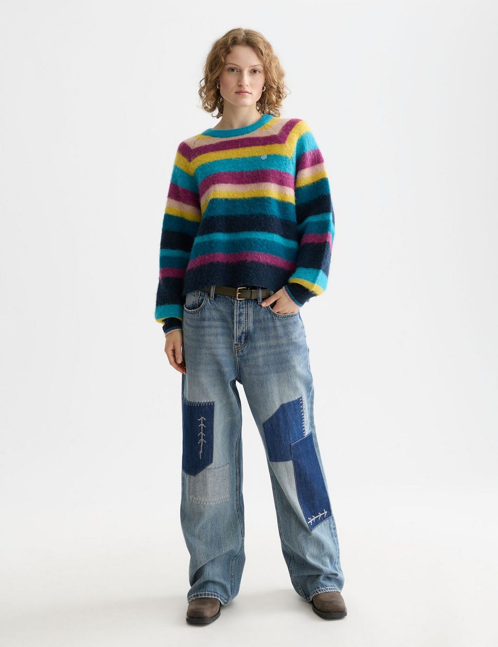 Pull Stripep Oversized - El Cosmico Stripe Deep Lagoon