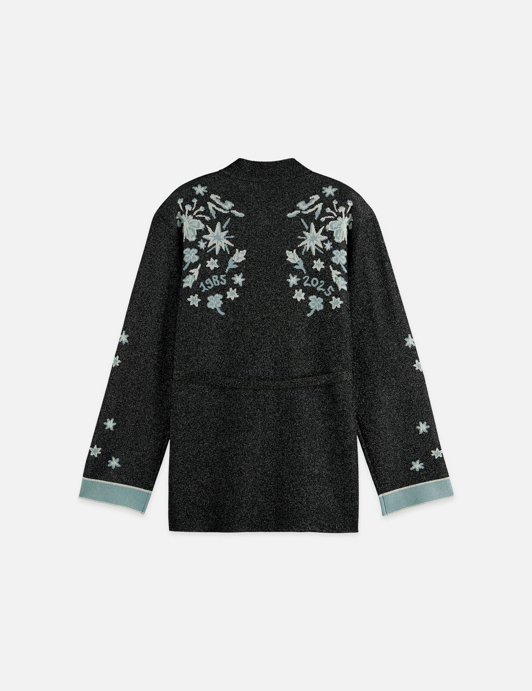 Veste 40 Years Jacquard Belted Knitted - Meteorite