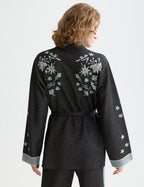 Veste 40 Years Jacquard Belted Knitted - Meteorite