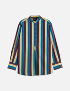Chemise Relaxed Striped - El Cosmico Stripe Deep Lagoon