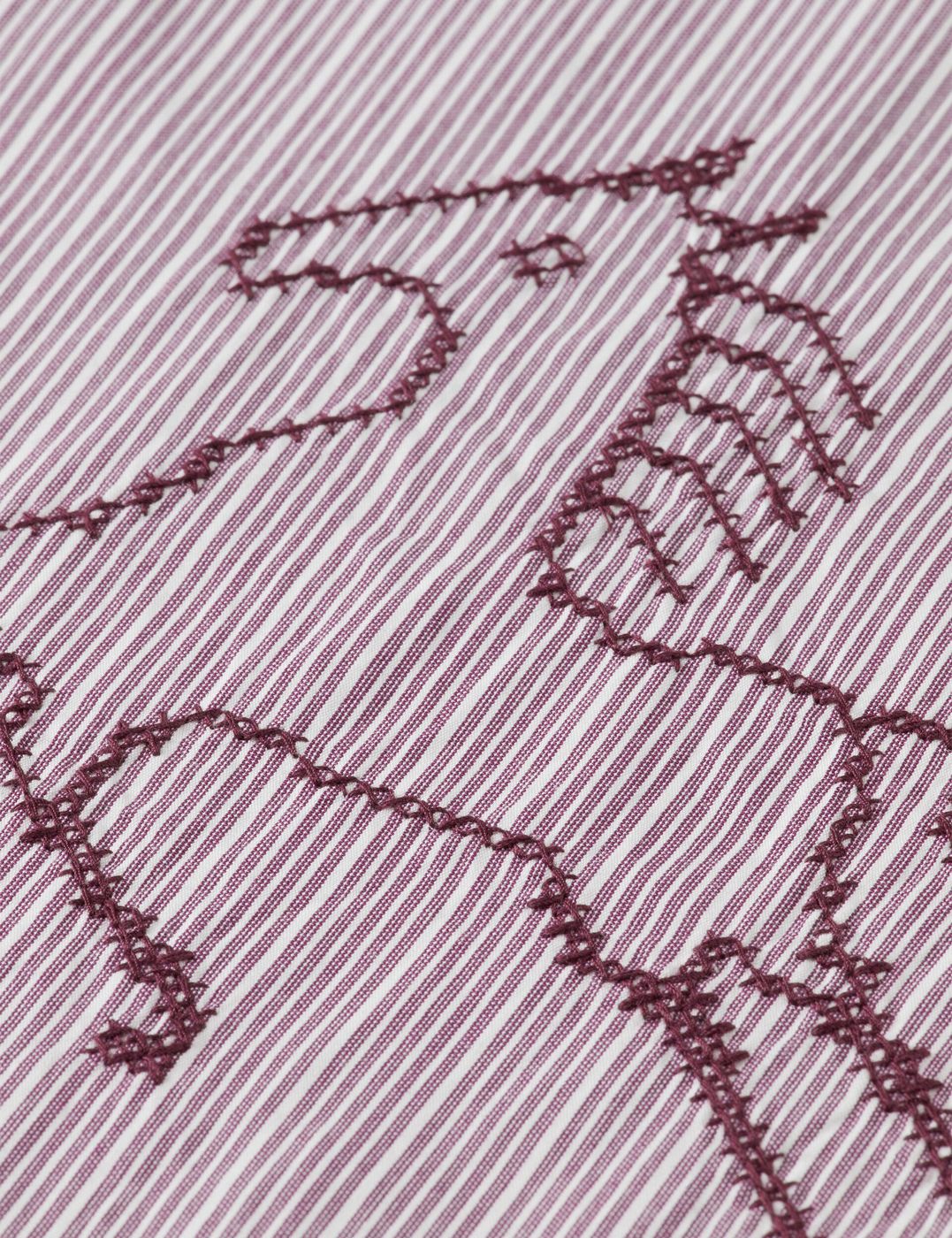 Chemise Embroidery Girlfriend - Fig Stripe