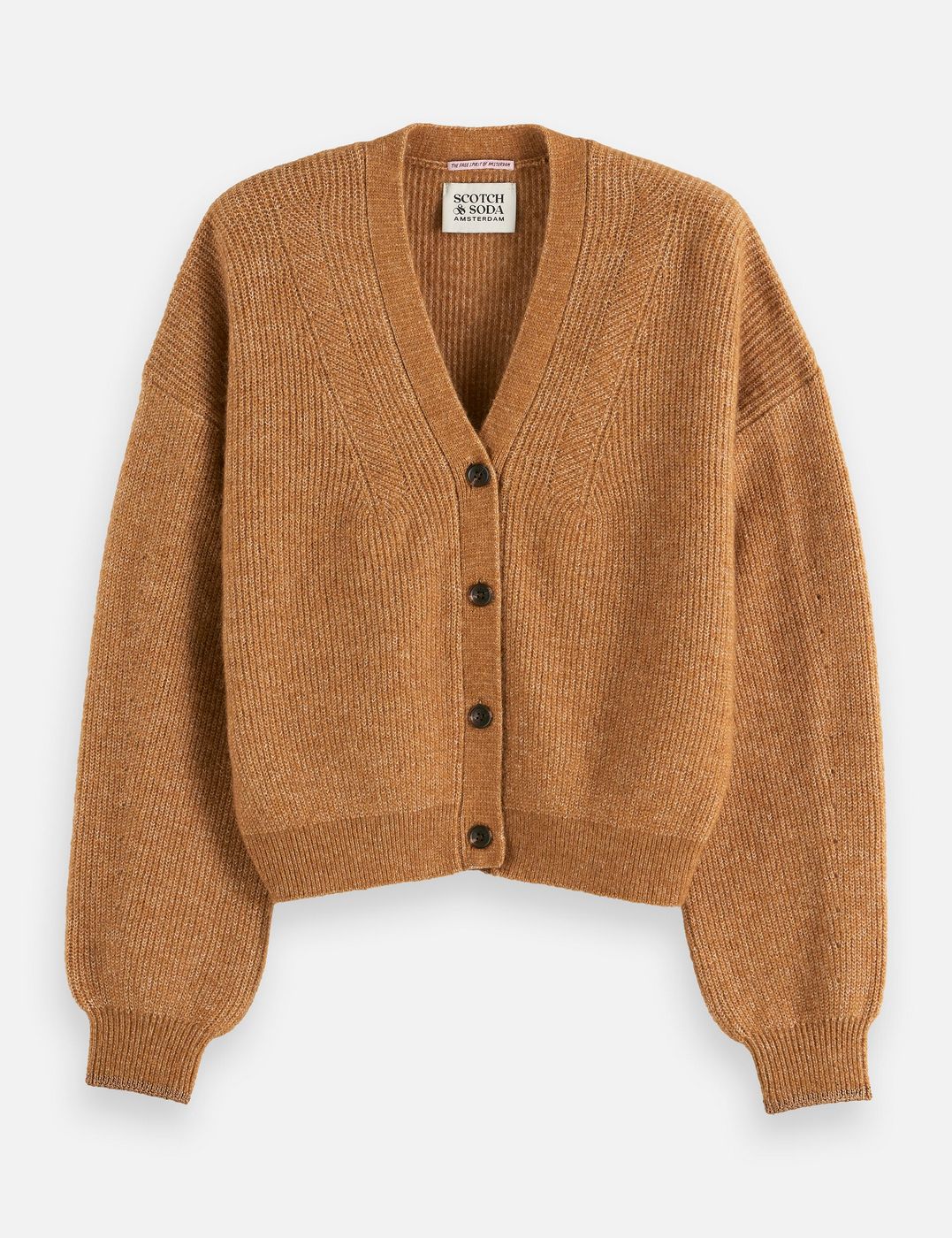 Cardigan Core Fuzzy Relaxed - Tobacco Melange