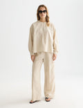 Chemise Cotton Linen Bib - Fog Stripe