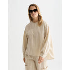 Chemise Cotton Linen Bib - Fog Stripe