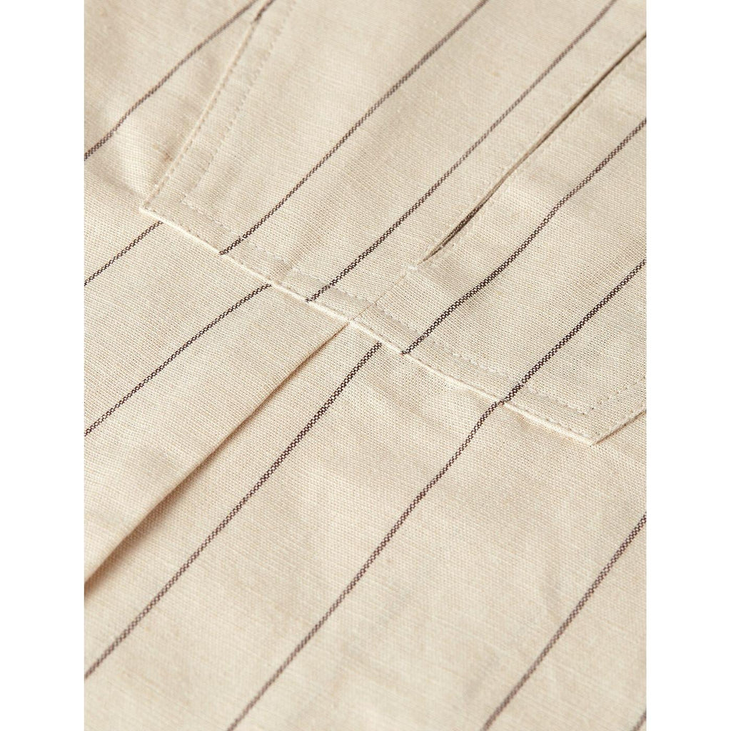 Chemise Cotton Linen Bib - Fog Stripe
