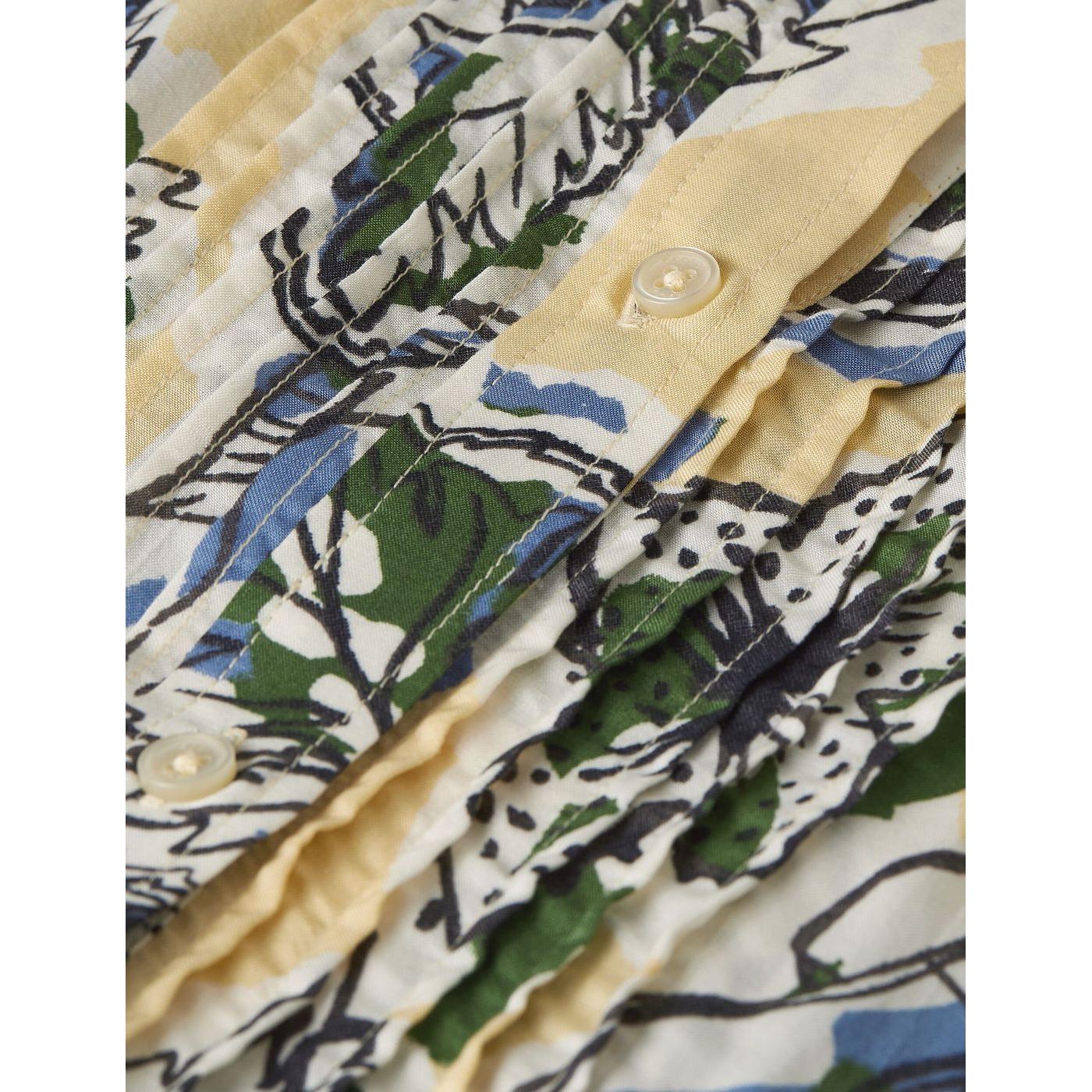 Chemise Pin Tuck Long Sleeve - Lucky Bandana Multi Parsnip