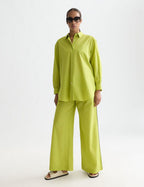 Chemise Cotton Voile Oversized - Green Oasis