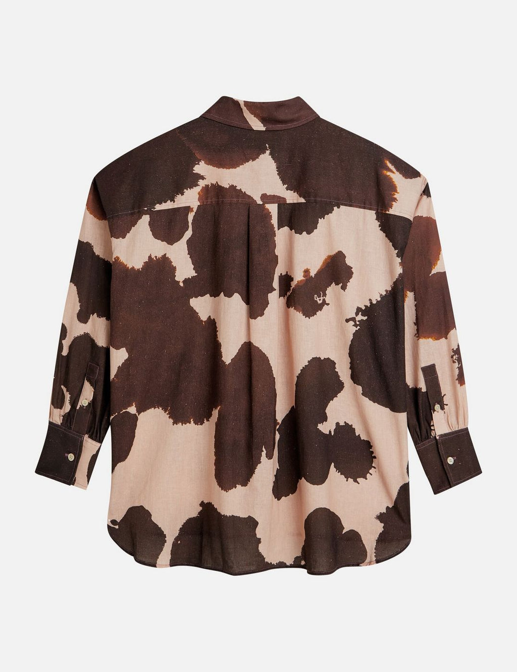 Chemise Linen Blend Printed - Painterly Animal Eggnog