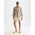 Linen Blend Printed Shirt - Desert Floral Canyon Clay