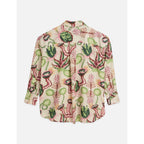 Linen Blend Printed Shirt - Desert Floral Canyon Clay