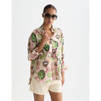 Linen Blend Printed Shirt - Desert Floral Canyon Clay