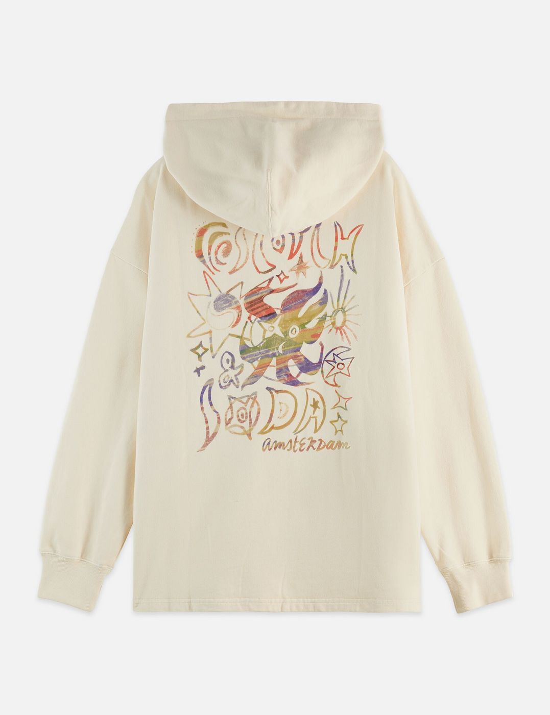 Sweat à capuche Washed Artwork - Eggnog