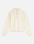 Sweat Zip Through Tencel - Eggnog