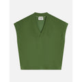 Sweat Tencel V-Neck Shortsleeved - Garden Green