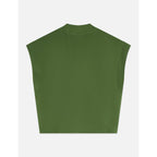 Sweat Tencel V-Neck Shortsleeved - Garden Green