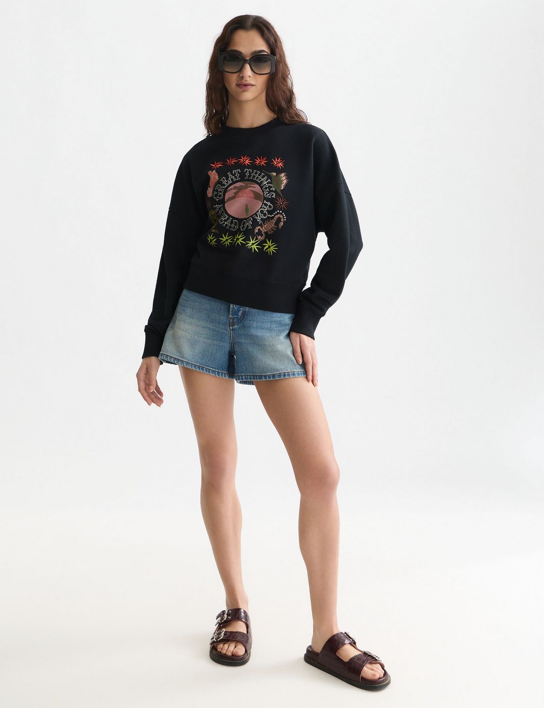 Sweat Artwork Relaxed-Fit - Meteorite