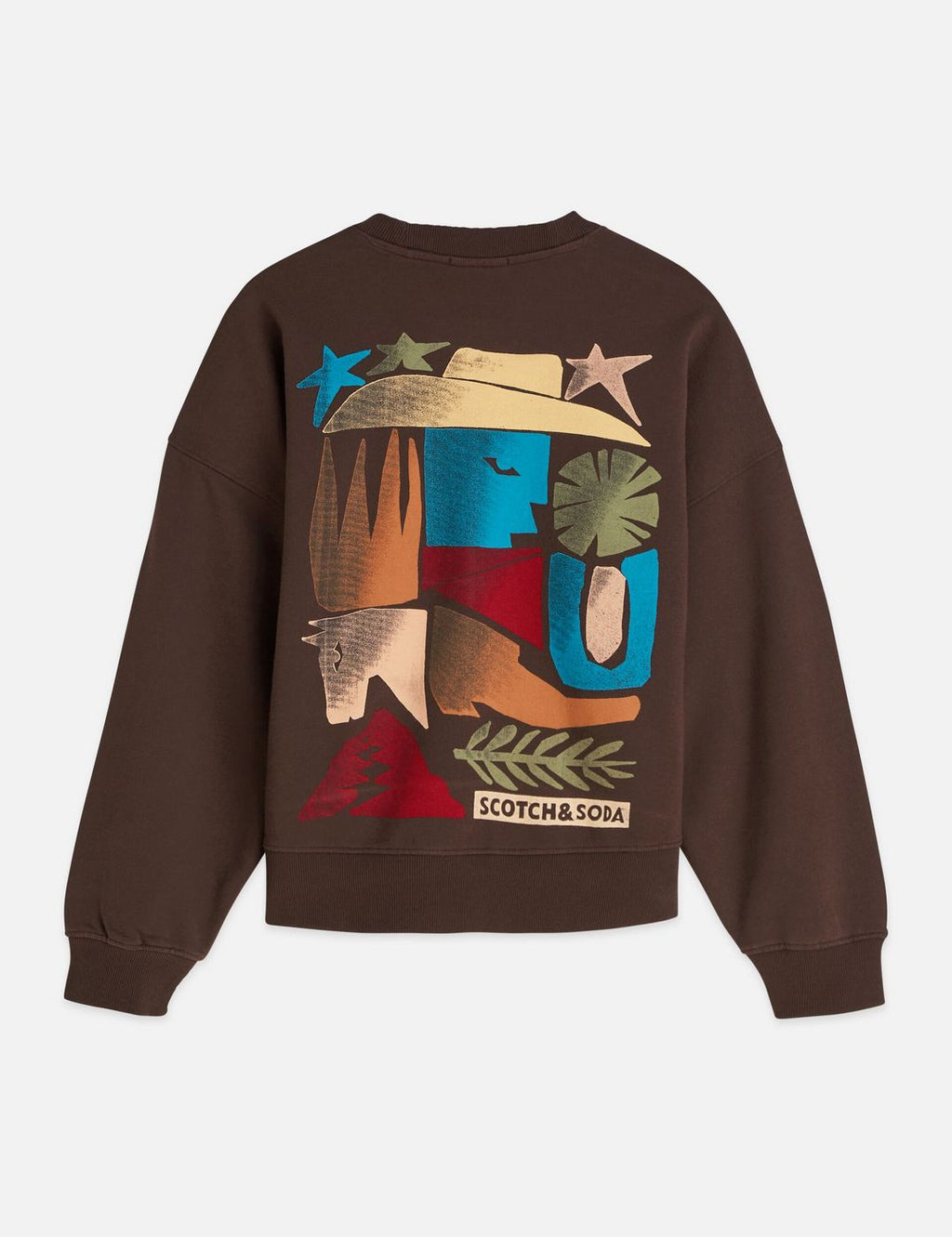 Sweat Front Back Artwork Oversized-Fit - Hot Fudge
