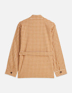 Blazer Linen Blend Gingham Belted - Rose Dust