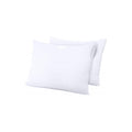 Juego de 2 protectores de almohada - Esponja antiácaros impermeable - Blanco