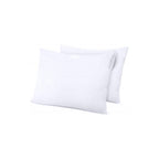 Juego de 2 protectores de almohada - Esponja antiácaros impermeable - Blanco